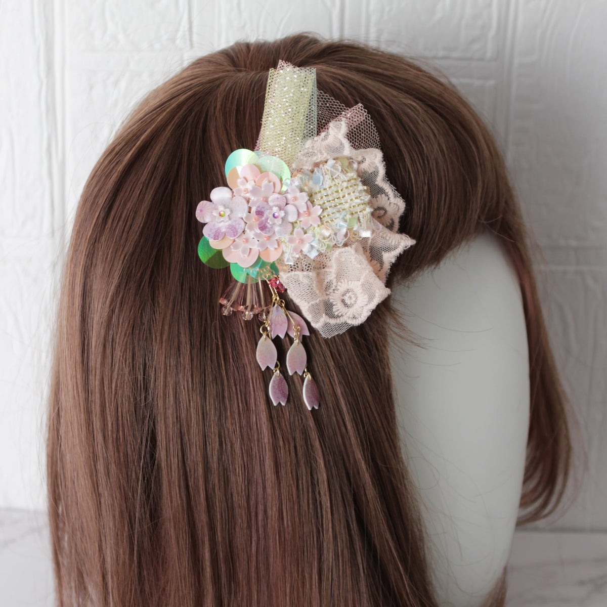 [kooco kirari] Japanese Handmade Rabbit with Sakura Hair Clip