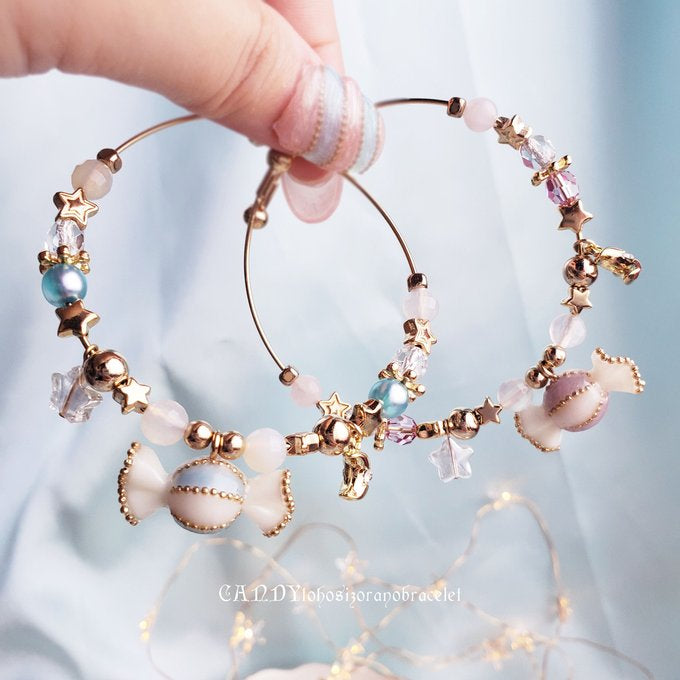 [merurin] Japanese Handmade Resin Candy Bracelet, Blue