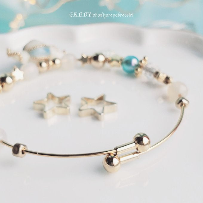 [merurin] Japanese Handmade Resin Candy Bracelet, Blue