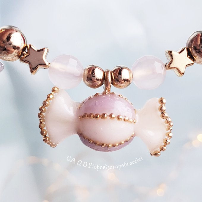 [merurin] Japanese Handmade Resin Candy Bracelet, Purple