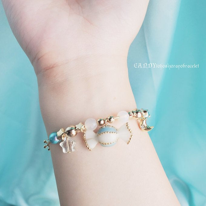 [merurin] Japanese Handmade Resin Candy Bracelet, Blue