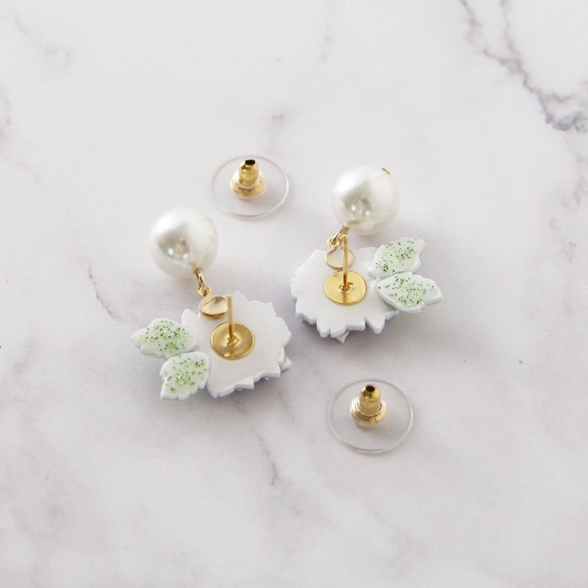 [kooco kirari] Japanese Handmade Ajisai Earrings, Purple